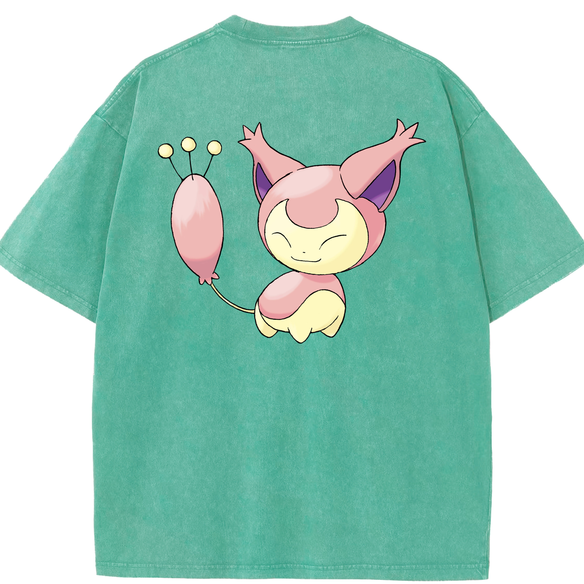 （画像用） ポケットモンスター Pokémon 綿100% ヴィンテージ風 半袖Tシャツ（背面プリント）